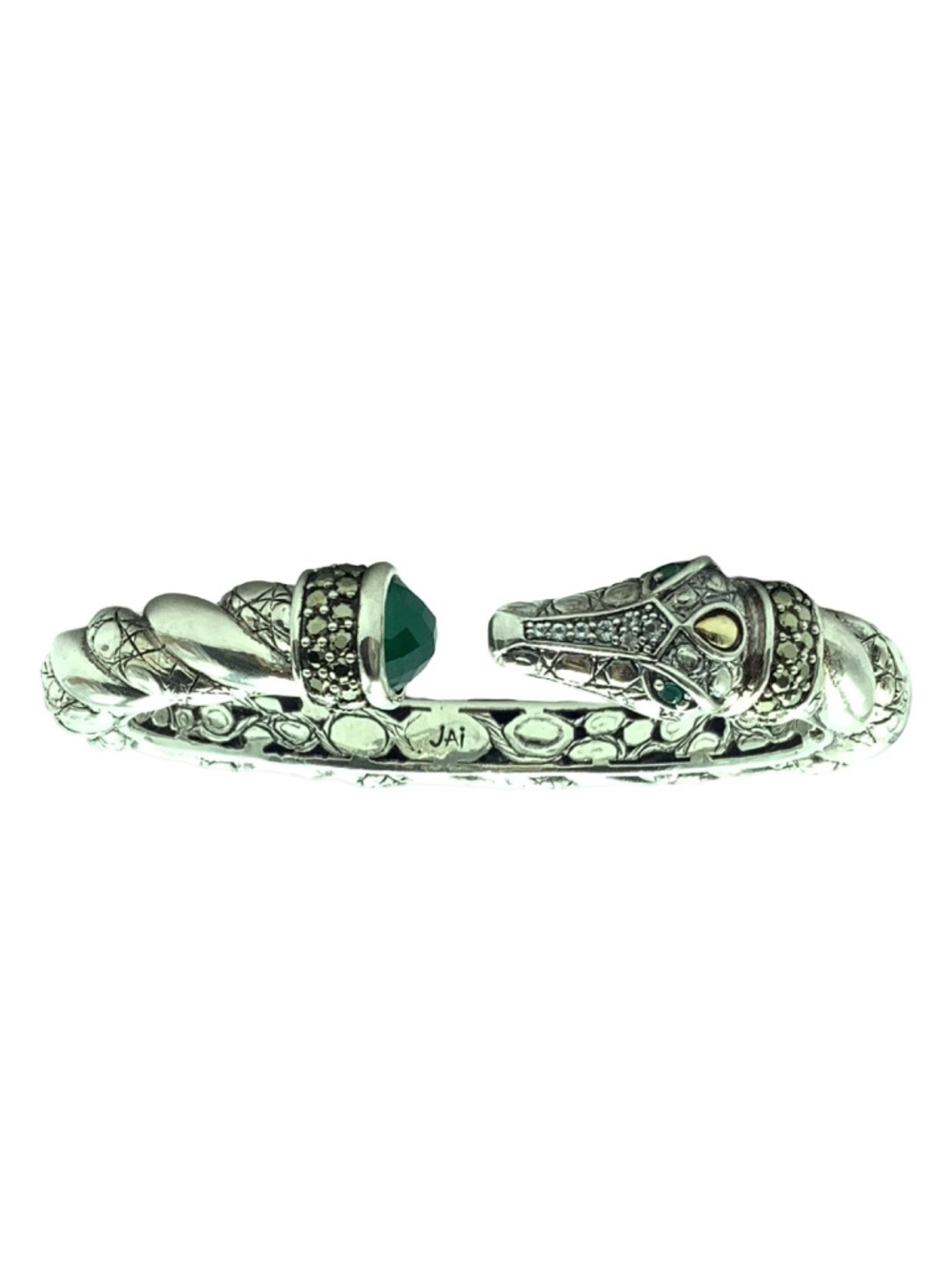 John Hardy Jai Crocodile Silver Cuff Bracelet